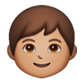 🧒🏽 Emoji Infante: Tono De Piel Medio en Samsung One UI 6.1.