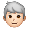 👨🏻‍🦳 Emoji Mann: helle Hautfarbe, weißes Haar Samsung One UI 6.1.
