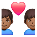 Émoji 👨🏾‍❤️‍👨🏾 Couple Avec Cœur - Homme: Peau Mate, Homme: Peau Mate sur Samsung One UI 6.1.
