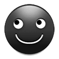 ☻ Emoji Carita de color negro sonriente en Samsung One UI 6.1.