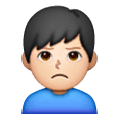 🙎🏻‍♂️ Emoji Hombre Haciendo Pucheros: Tono De Piel Claro en Samsung One UI 6.1.