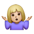 🤷🏼‍♀️ Emoji schulterzuckende Frau: mittelhelle Hautfarbe Samsung One UI 6.1.
