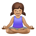 🧘🏽‍♀️ Emoji Mujer En Posición De Loto: Tono De Piel Medio en Samsung One UI 6.1.