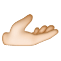 🫴🏻 Emoji Palma Hacia Arriba: Tono De Piel Claro en Samsung One UI 6.1.