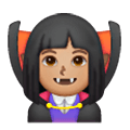 🧛🏽‍♀️ Emoji weiblicher Vampir: mittlere Hautfarbe Samsung One UI 6.1.