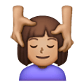 💆🏽‍♀️ Emoji Mujer Recibiendo Masaje: Tono De Piel Medio en Samsung One UI 6.1.