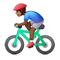 🚴🏾‍♂️ Emoji Hombre En Bicicleta: Tono De Piel Oscuro Medio en Samsung One UI 6.1.