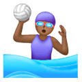 🤽🏾‍♀️ Emoji Mujer Jugando Al Waterpolo: Tono De Piel Oscuro Medio en Samsung One UI 6.1.
