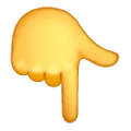 Emoji 👇 Indice Abbassato su Samsung One UI 6.1.