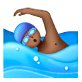 🏊🏾‍♂️ Emoji Homem Nadando: Pele Morena Escura na Samsung One UI 6.1.