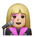👩🏼‍🎤 Emoji Cantora: Pele Morena Clara na Samsung One UI 6.1.