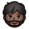 🧔🏿 Emoji Mann: dunkle Hautfarbe, Bart Samsung One UI 6.1.