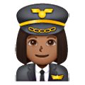 👩🏾‍✈️ Emoji Piloto De Avião Mulher: Pele Morena Escura na Samsung One UI 6.1.