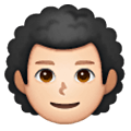 👨🏻‍🦱 Emoji Hombre: Tono De Piel Claro Y Pelo Rizado en Samsung One UI 6.1.