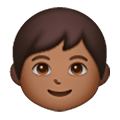 🧒🏾 Emoji Infante: Tono De Piel Oscuro Medio en Samsung One UI 6.1.