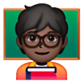 🧑🏿‍🏫 Emoji Profesor: Tono De Piel Oscuro en Samsung One UI 6.1.