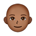 👩🏾‍🦲 Emoji Frau: mitteldunkle Hautfarbe, Glatze Samsung One UI 6.1.