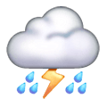 ⛈️ Emoji Wolke mit Blitz und Regen Samsung One UI 6.1.
