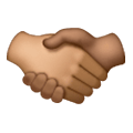 🫱🏽‍🫲🏾 Emoji Handschlag: mittlere Hautfarbe, mitteldunkle Hautfarbe Samsung One UI 6.1.