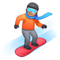 🏂🏽 Emoji Practicante De Snowboard: Tono De Piel Medio en Samsung One UI 6.1.