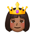 👸🏾 Emoji Princesa: Tono De Piel Oscuro Medio en Samsung One UI 6.1.
