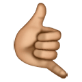 🤙🏽 Emoji ruf-mich-an-Handzeichen: mittlere Hautfarbe Samsung One UI 6.1.
