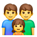 👨‍👨‍👧 Emoji Familie: Mann, Mann und Mädchen Samsung One UI 6.1.