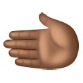 🫲🏾 Emoji Linke Hand: mitteldunkle Hautfarbe Samsung One UI 6.1.