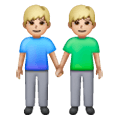 Émoji 👬🏼 Deux Hommes Se Tenant La Main : Peau Moyennement Claire sur Samsung One UI 6.1.