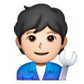 Emoji 🧑🏻‍🔧 Meccanico: Carnagione Chiara su Samsung One UI 6.1.