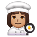 Emoji 👩🏽‍🍳 Cuoca: Carnagione Olivastra su Samsung One UI 6.1.