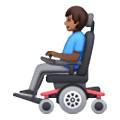 👨🏾‍🦼 Emoji Homem Em Cadeira De Rodas Motorizada: Pele Morena Escura na Samsung One UI 6.1.