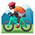 🚵🏿 Emoji Pessoa Fazendo Mountain Bike: Pele Escura na Samsung One UI 6.1.