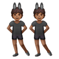 👯🏾 Emoji Personas Con Orejas De Conejo: Tono De Piel Oscuro Medio en Samsung One UI 6.1.