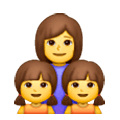 👩‍👧‍👧 Emoji Familie: Frau, Mädchen und Mädchen Samsung One UI 6.1.
