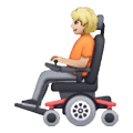 🧑🏼‍🦼 Emoji Person in motorisiertem Rollstuhl: mittelhelle Hautfarbe Samsung One UI 6.1.