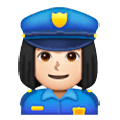 👮🏻‍♀️ Emoji Agente De Policía Mujer: Tono De Piel Claro en Samsung One UI 6.1.