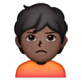 🙎🏿 Emoji schmollende Person: dunkle Hautfarbe Samsung One UI 6.1.