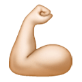 💪🏻 Emoji Bíceps Flexionado: Tono De Piel Claro en Samsung One UI 6.1.