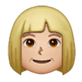 👩🏼 Emoji Mujer: Tono De Piel Claro Medio en Samsung One UI 6.1.