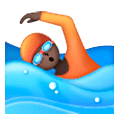 🏊🏿 Emoji Pessoa Nadando: Pele Escura na Samsung One UI 6.1.