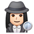 🕵🏻‍♀️ Emoji Detective Mujer: Tono De Piel Claro en Samsung One UI 6.1.