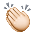 👏🏻 Emoji Mãos Aplaudindo: Pele Clara na Samsung One UI 6.1.