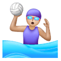 🤽🏼‍♀️ Emoji Mujer Jugando Al Waterpolo: Tono De Piel Claro Medio en Samsung One UI 6.1.