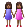 Émoji 👭🏾 Deux Femmes Se Tenant La Main : Peau Mate sur Samsung One UI 6.1.