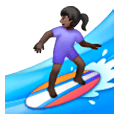 🏄🏿‍♀️ Emoji Mujer Haciendo Surf: Tono De Piel Oscuro en Samsung One UI 6.1.
