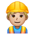 👷🏼‍♂️ Emoji Bauarbeiter: mittelhelle Hautfarbe Samsung One UI 6.1.
