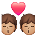 💏🏽 Emoji Beijo, Pele Morena na Samsung One UI 6.1.