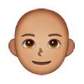 👩🏽‍🦲 Emoji Frau: mittlere Hautfarbe, Glatze Samsung One UI 6.1.