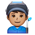 👨🏽‍🏭 Emoji Fabrikarbeiter: mittlere Hautfarbe Samsung One UI 6.1.